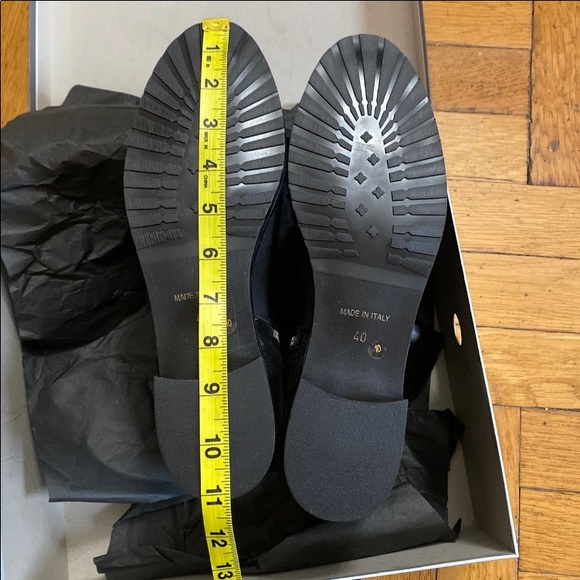 Black Italian Leather Suede boots - Picture 6 of 10